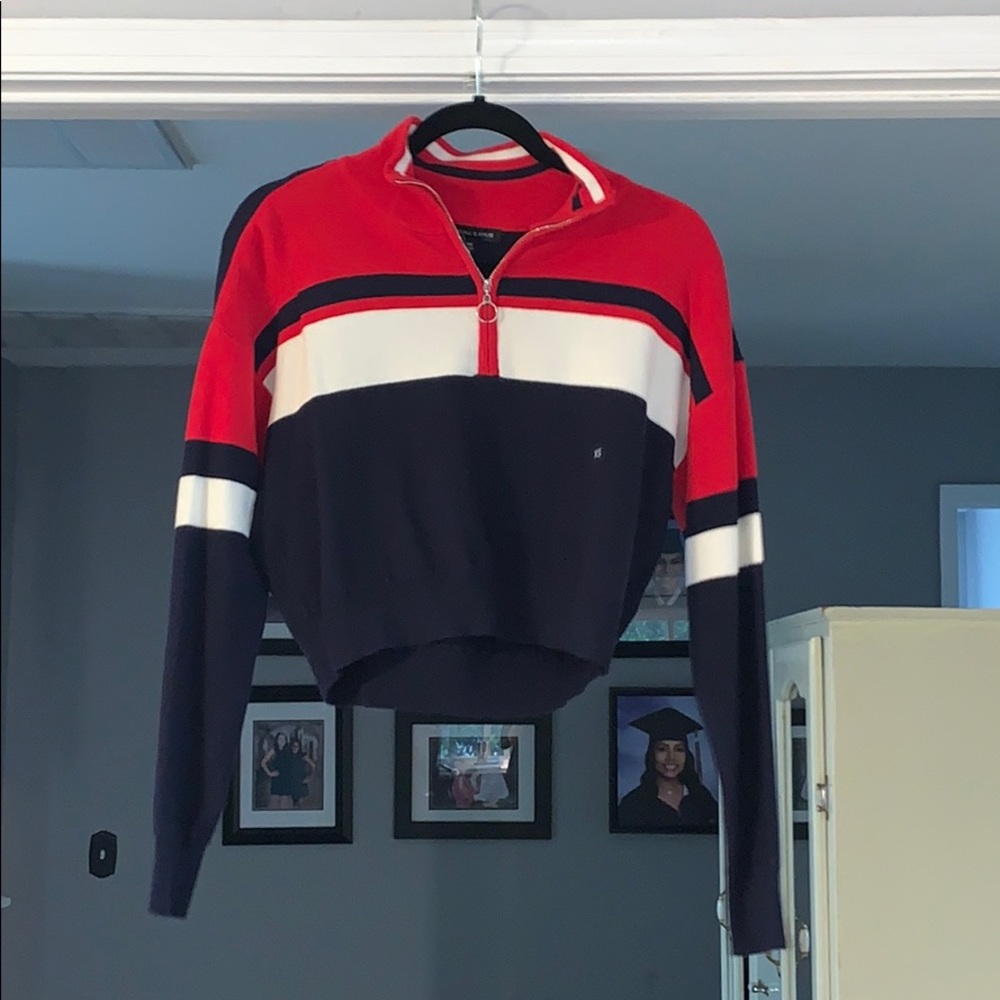 red white blue long sleeve